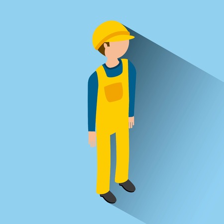 builder isometric design, vector illustration eps10 graphicのイラスト素材