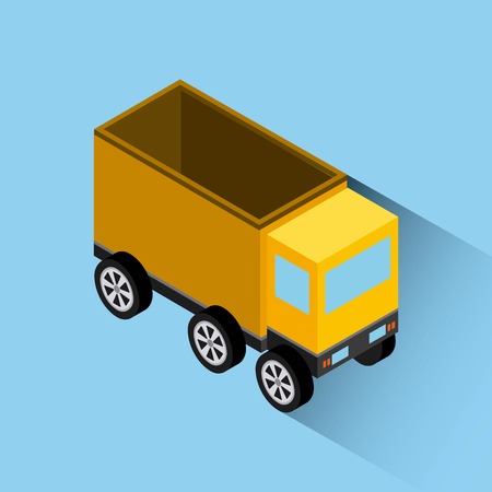 isometrics truck design, vector illustration eps10 graphicのイラスト素材