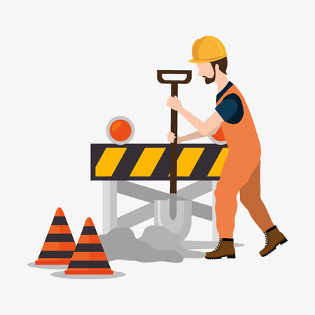 under construction design, vector illustration eps10 graphicのイラスト素材