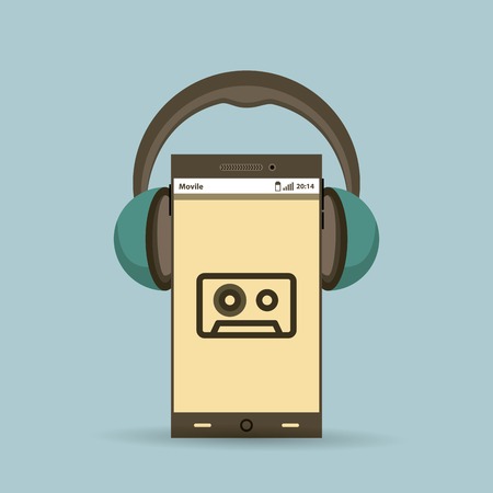 music mobile design, vector illustration eps10 graphicのイラスト素材