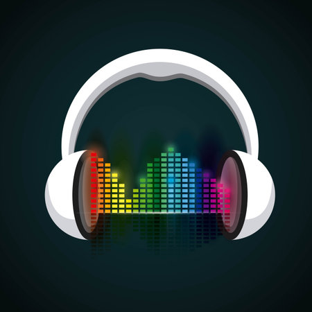 headphones icon design, vector illustration eps10 graphicのイラスト素材