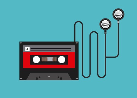 cassette icon design, vector illustration eps10 graphicのイラスト素材