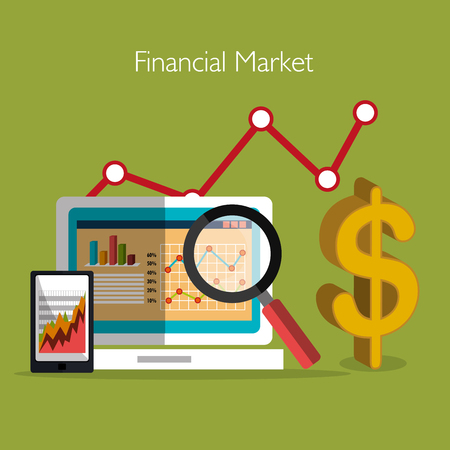 stock and financial market design, vector illustration eps10 graphicのイラスト素材