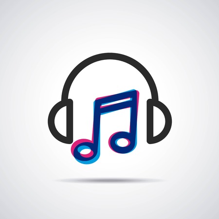 headphones icon design, vector illustration eps10 graphicのイラスト素材