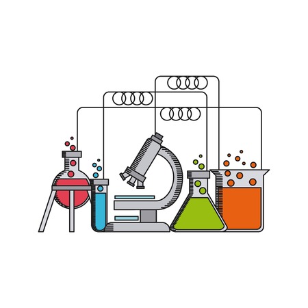 Science lab design, vector illustration eps10 graphicのイラスト素材