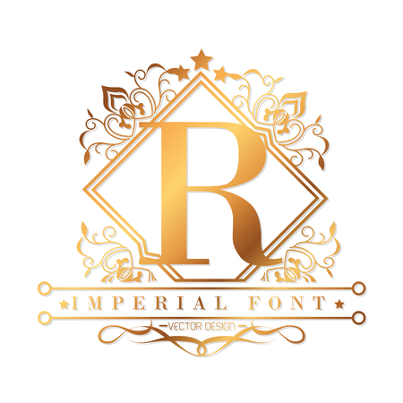 imperial font  design, vector illustration eps10 graphicのイラスト素材