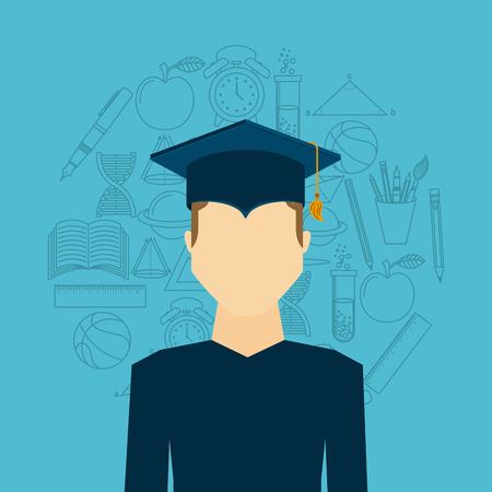 graduation celebration design, vector illustration eps10 graphicのイラスト素材