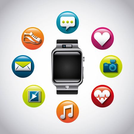 smartwatch technology design, vector illustration eps10 graphicのイラスト素材