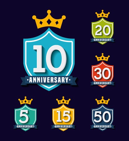 happy anniversary design, vector illustration eps10 graphicのイラスト素材