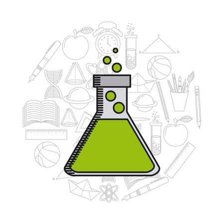Science lab design, vector illustration eps10 graphicのイラスト素材