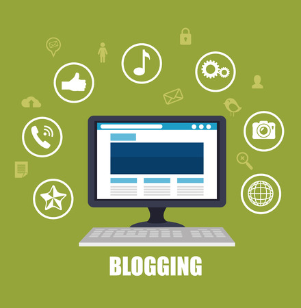 blog management  design, vector illustration eps10 graphicのイラスト素材