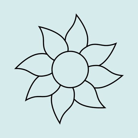 flower icon design, vector illustration eps10 graphicのイラスト素材