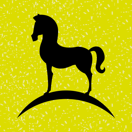 horsemanship icon design, vector illustration eps10 graphicのイラスト素材