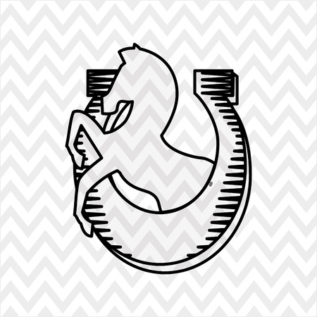 horsemanship icon design, vector illustration eps10 graphicのイラスト素材