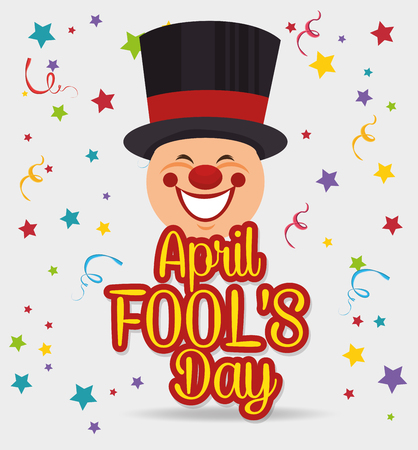 fools day design, vector illustration eps10 graphicのイラスト素材