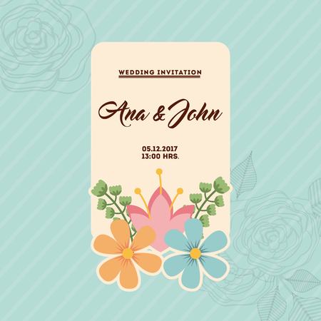 wedding invitation design, vector illustration eps10 graphicのイラスト素材