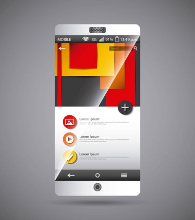mobile template  design, vector illustration eps10 graphicのイラスト素材