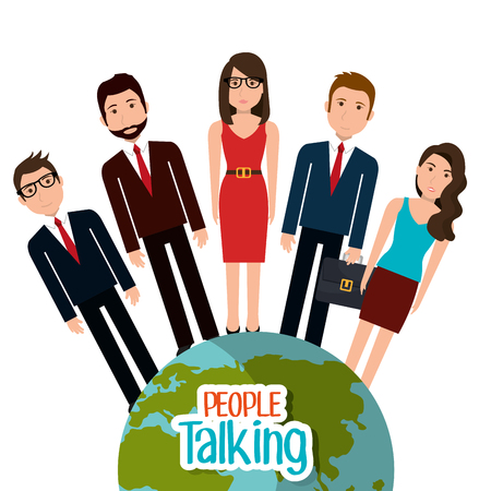 people talking design, vector illustration eps10 graphicのイラスト素材