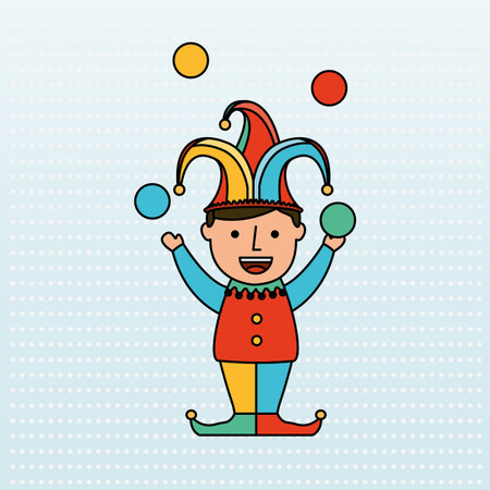 jester carnival design, vector illustration eps10 graphicのイラスト素材