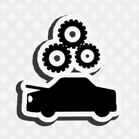 gears machine design, vector illustration eps10 graphicのイラスト素材