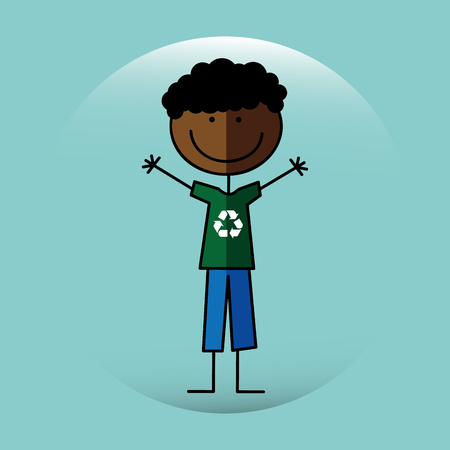 ecological kid  design, vector illustration eps10 graphicのイラスト素材