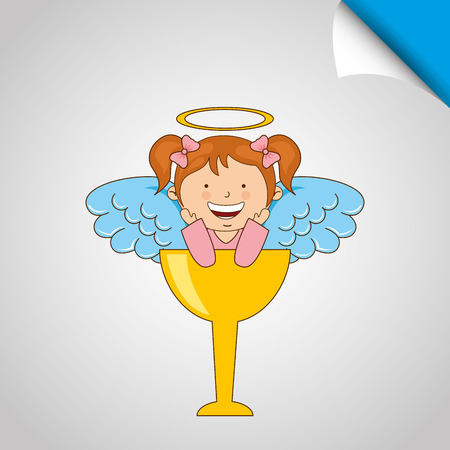 cute angel design, vector illustration eps10 graphicのイラスト素材