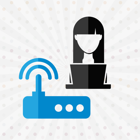 computer user design, vector illustration eps10 graphicのイラスト素材