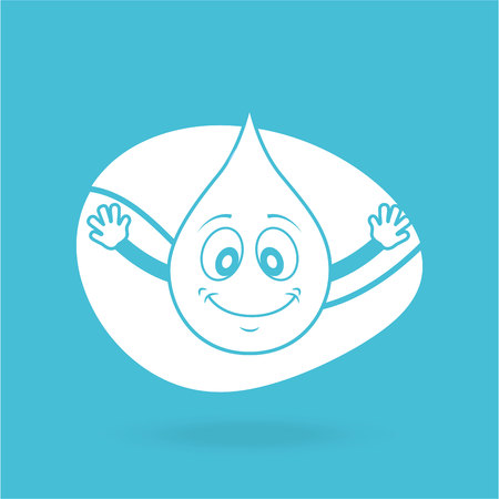 water character design, vector illustration eps10 graphicのイラスト素材
