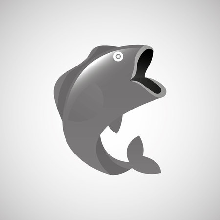 fish icon design, vector illustration eps10 graphicのイラスト素材