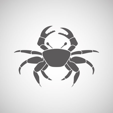crab icon design, vector illustration eps10 graphicのイラスト素材