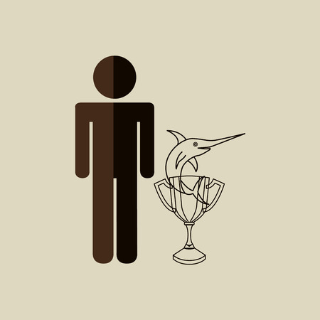 fishing concept design, vector illustration eps10 graphicのイラスト素材