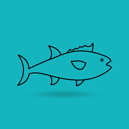 fish icon design, vector illustration eps10 graphicのイラスト素材