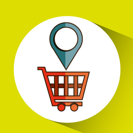 shopping cart  design, vector illustration eps10 graphicのイラスト素材