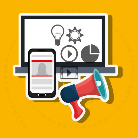 digital marketing design, vector illustration eps10 graphicのイラスト素材