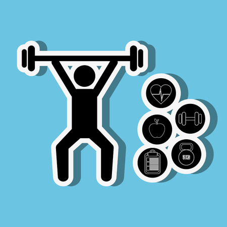 healthy lifestyle design, vector illustration eps10 graphicのイラスト素材