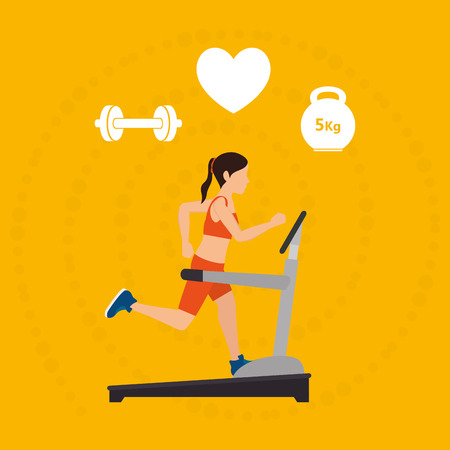 fitness gym design, vector illustration graphicのイラスト素材
