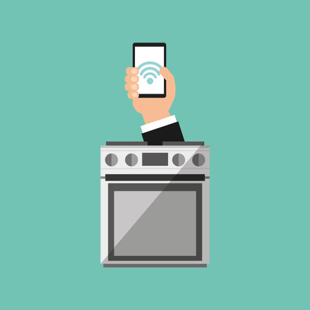 smart appliances design, vector illustration graphicのイラスト素材