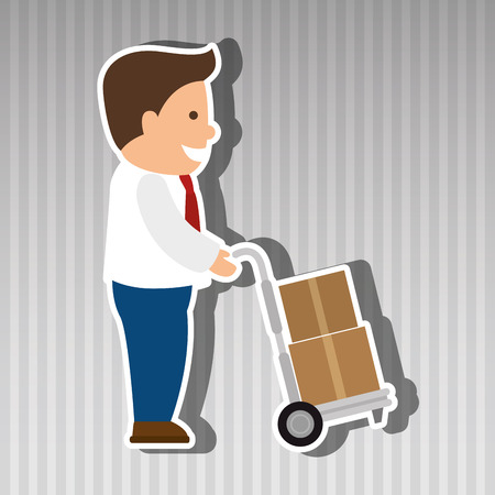 delivery service design, vector illustration graphicのイラスト素材