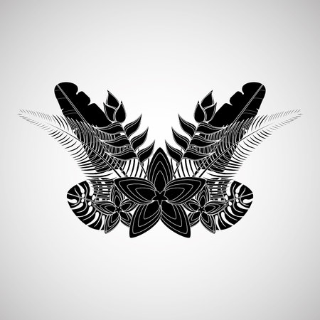 floral decoration design, vector illustration graphicのイラスト素材