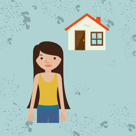 Homeowner outside design, vector illustration graphicのイラスト素材