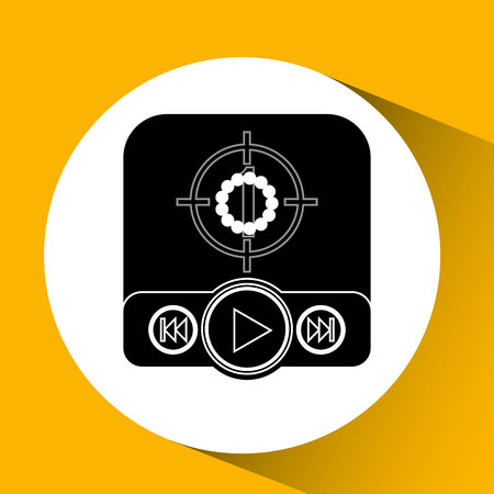 media player interface design, vector illustration graphicのイラスト素材
