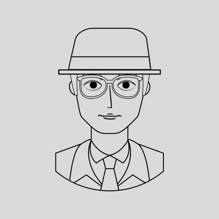 gentleman  avatar design, vector illustration eps10 graphic