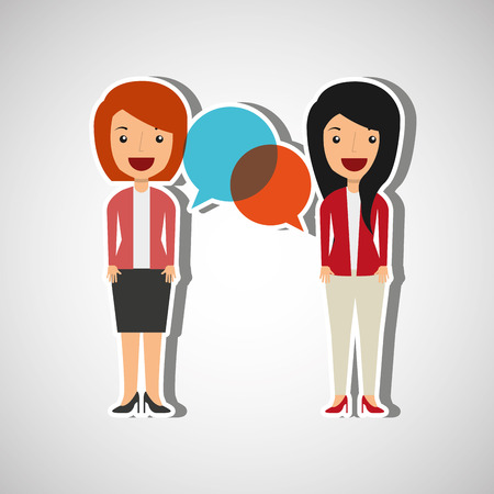 people talking design, vector illustration eps10 graphicのイラスト素材