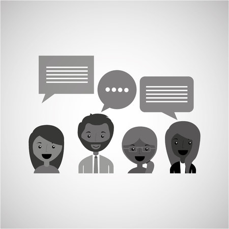 people talking design, vector illustration eps10 graphicのイラスト素材