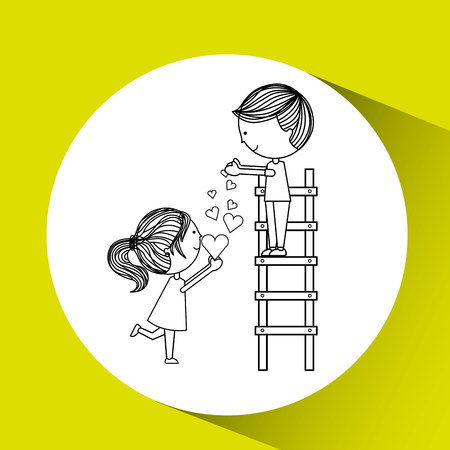 couple relationships design, vector illustration eps10 graphicのイラスト素材