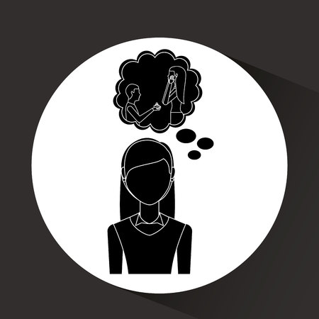 couple relationships design, vector illustration eps10 graphicのイラスト素材