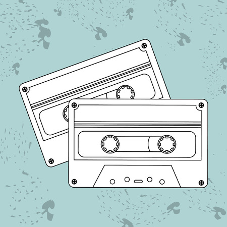 cassette tape design, vector illustration eps10 graphicのイラスト素材