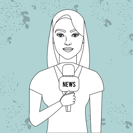news reporter design, vector illustration eps10 graphicのイラスト素材