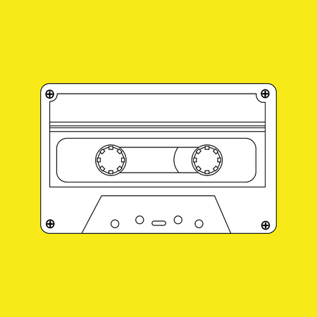 cassette tape design, vector illustration eps10 graphicのイラスト素材