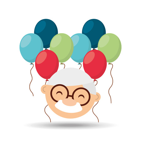 happy grandparents design, vector illustration eps10 graphicのイラスト素材